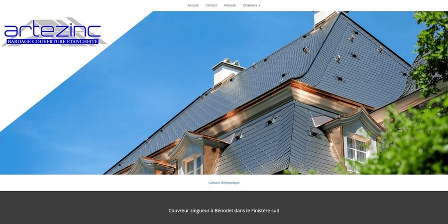 Photo site internet Artezinc Couverture