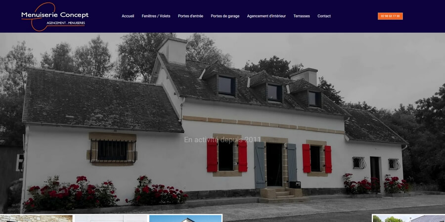 Photo site internet Menuiserie Concept