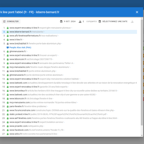 Le site leberre-bernard.fr se positionne en haut de Google pour le mot-clé ' K Line Pont l'Abbé '