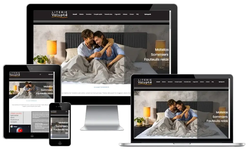 Création site internet magasin literie