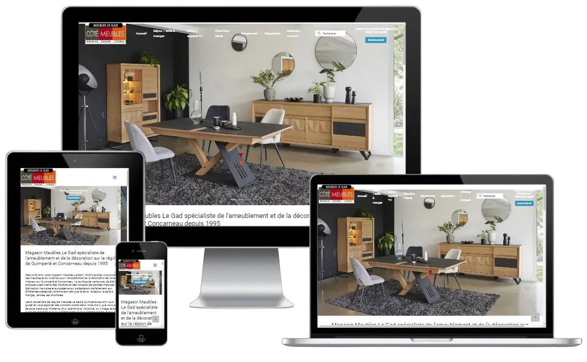 Conception site web magasin meubles